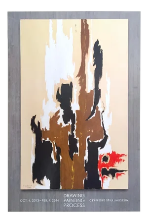 Clyfford Still Abstract Expressionist Lithograph Print Exhibition Poster " Ph - 23 " 1944