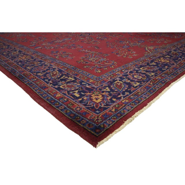 71538 Antique Turkish Sparta Rug, 08’00 x 09’08. Victorian exuberance meets Baroque opulence in this hand knotted wool...