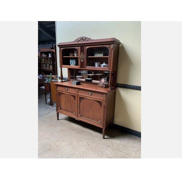Brown Antique Art Nouveau Bronze-Plated Buffet, 1910 For Sale - Image 8 of 11