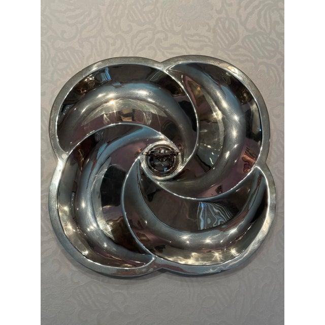 This is a substantial mid-century Mexican sterling silver dish. It is from the 1970's it is stamped CLS / Sterling 925 /...