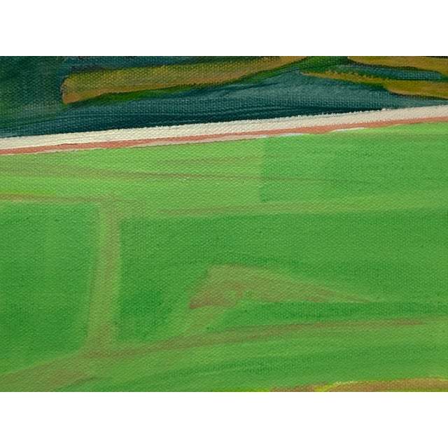 Textile Geometric Abstract Acrylic on Canvas Painting, Circa 2008 For Sale - Image 7 of 12