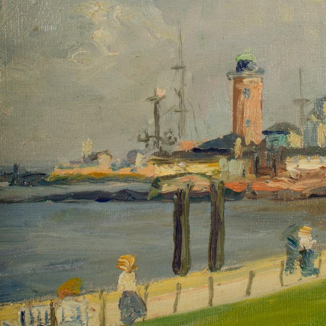Realism Paul Betyna (German, B. 1887- D. 1967), "Cuxhaven" Painting. For Sale - Image 3 of 9