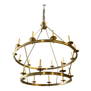 Visual Comfort Launceton Grande Two Tiered Chandelier For Sale
