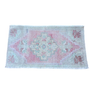 Vintage Turkish 2x3 Mini Rug For Sale