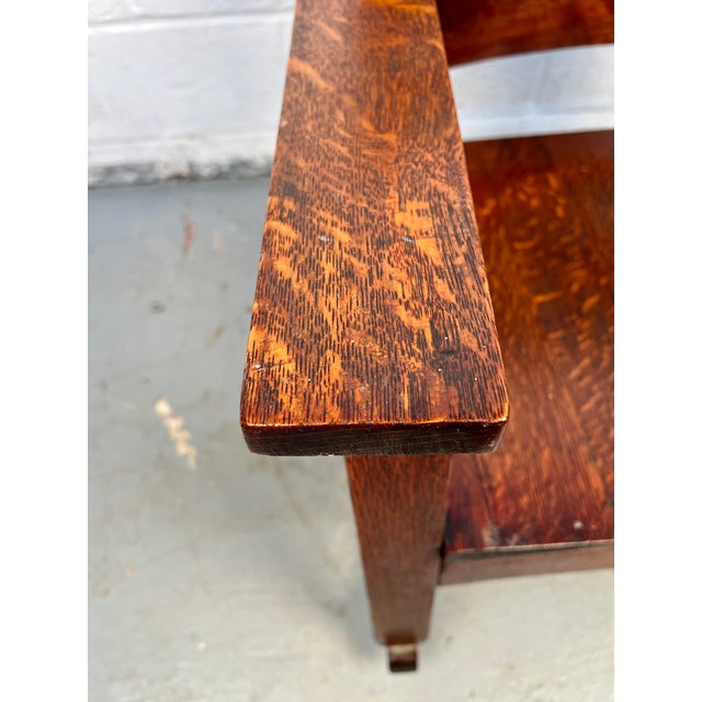 Mid 20th Century Mission Style Rocking Chair in Oak For Sale - Image 11 of 14