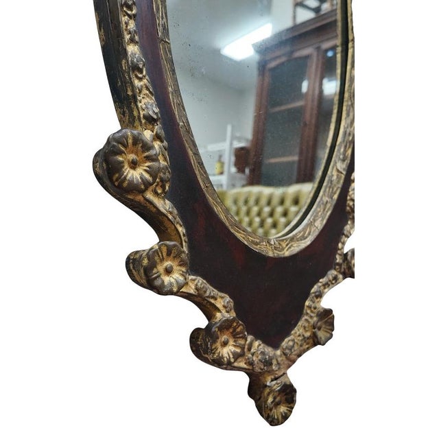 American 19th Century Carved and Gilt Mahogany Federal Revival Mirror For Sale - Image 3 of 9