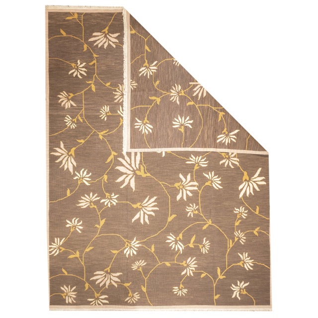 Turkish Sumak Rug 9'0" x 12'0". A technique rather than a specific type, in which warps are wrapped by colored wefts to...