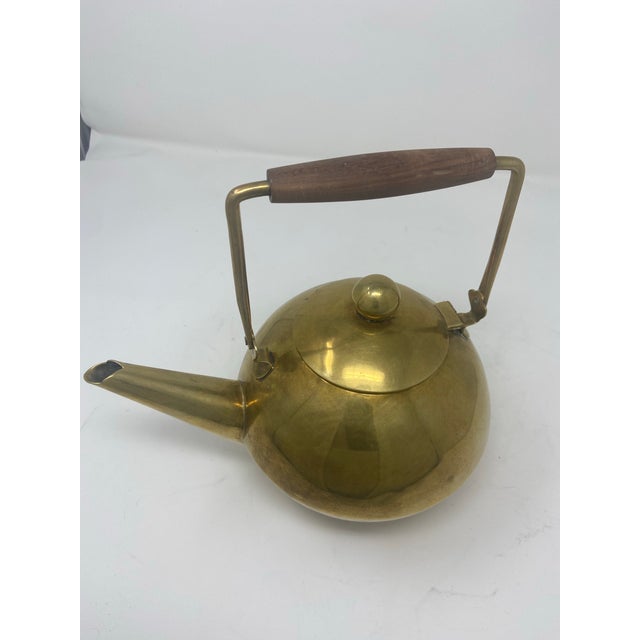 Mid 20th Century Vintage Brass Mexican Kettle/Teapot For Sale - Image 5 of 6
