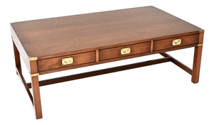 Large Antique Military Campaign Coffee Table, 1950s