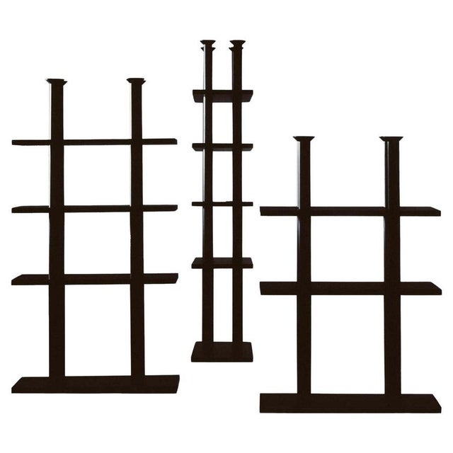 Peristylo Black Wooden Shelves by Oscar Tusquets for BD Barcelona, Set of 3 For Sale - Image 15 of 15