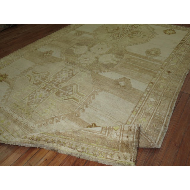 Mid-Century Modern Vintage Zabihi Collection Turkish Kars Rug For Sale - Image 3 of 7