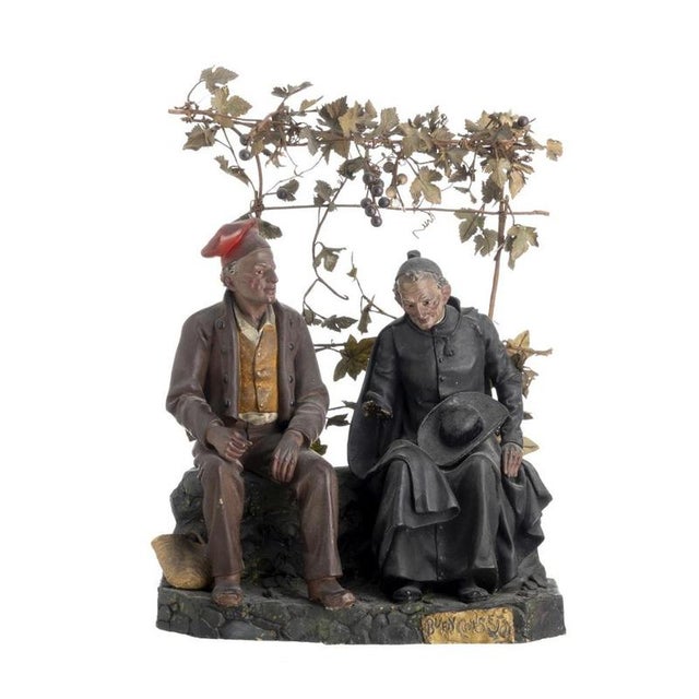 Sculptural Group, 19th Century, Terracotta For Sale - Image 6 of 6