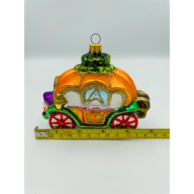 Wood Late 20th Century Polonaise Collection Cinderella Hand Blown Glass Ornament Set in Original Box - Set of 4 For Sale - Image 7 of 13