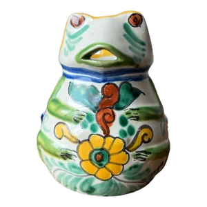 Gorky Gonzalez Style Frog Design Mexican Pottery Creamer Pitcher