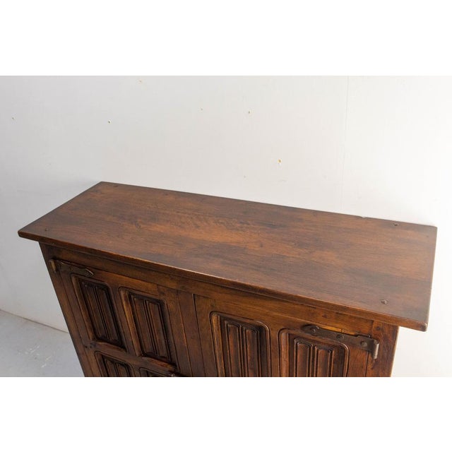 Spanish Buffet in Oak and Wrought Iron, 1960 For Sale - Image 11 of 16