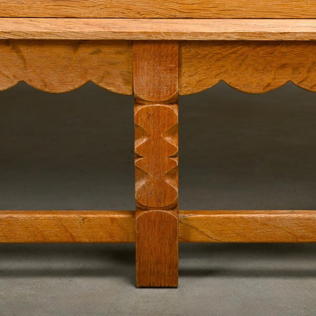 Mid-Century Modern Brutalist Sideboard in Oak by Henning Kjærnulf, 1960s For Sale - Image 10 of 18