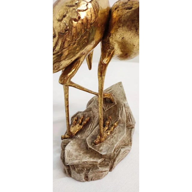Giltwood Herons Sculpture, Spain, 1960s For Sale - Image 6 of 9