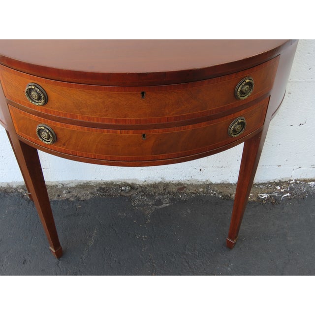 1940s Demilune Console Table Buffet Server 6562 For Sale - Image 12 of 18