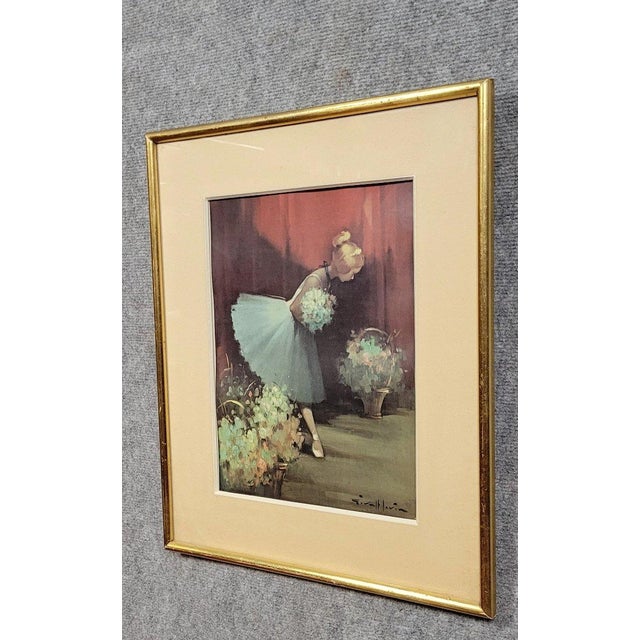 Juan Giralt Lerin, The Ballerina, Watercolor, Framed For Sale - Image 3 of 7