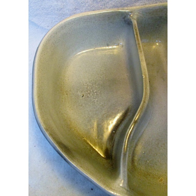 Mid-Century Modern Mid-Century Modern Manley Pottery Gray Divided Planter For Sale - Image 3 of 13