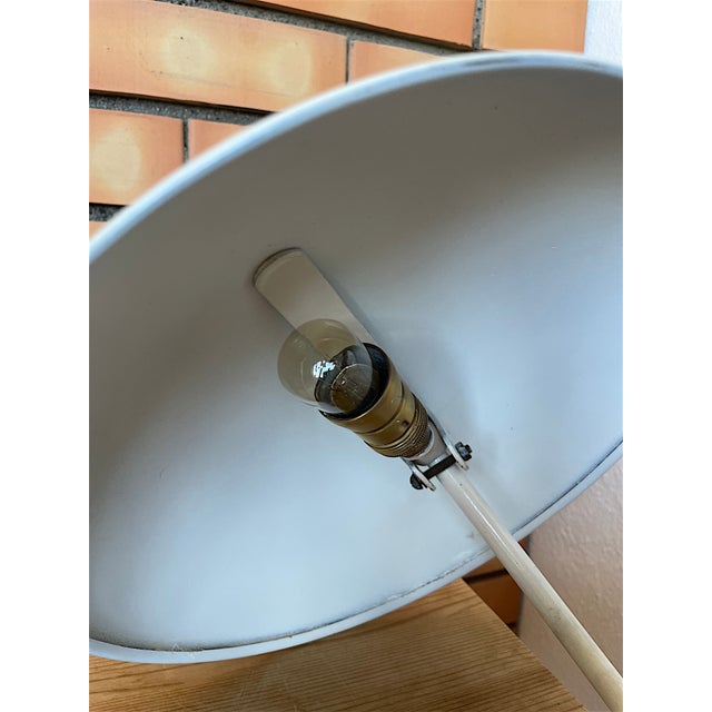 Bauhaus German White Painted Brass Desk Lamp from Helo Leuchten, 1950s For Sale - Image 11 of 17