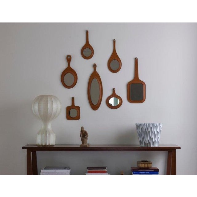 Set of 7 perfect day mixed colors wall mirrors by oscar maschera dimensions: mirror 1: ø 16 x h 27 cm. Mirror 2: ø 16 x h...