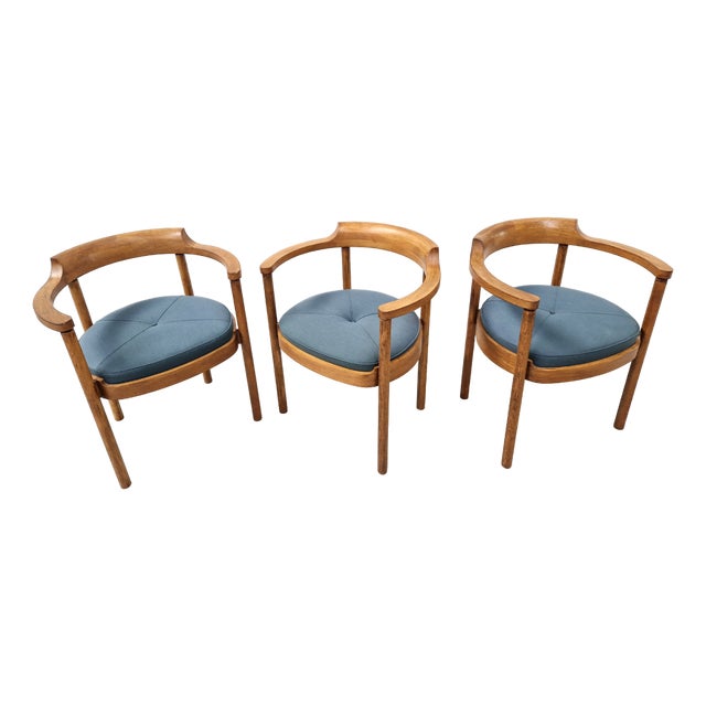 Vintage M40 Chairs by Henning Jensen & Torben Valeur for Munch Møbler, 1970s, Set of 3 For Sale