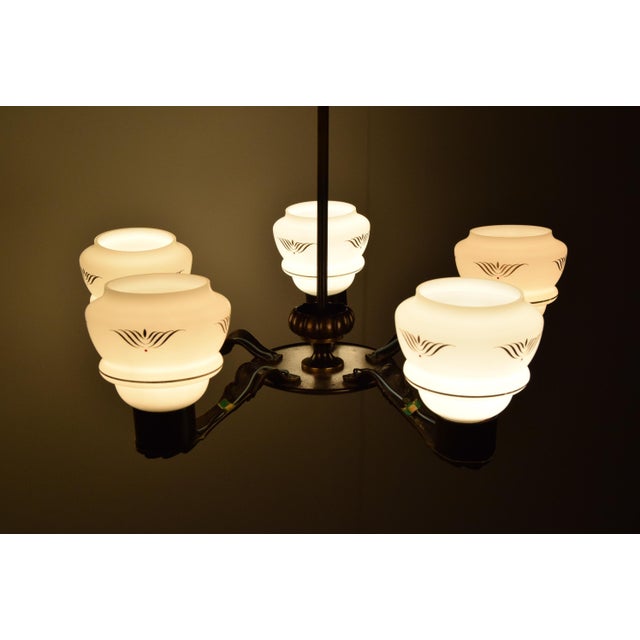 Art Deco Chandelier, Germany, 1930s For Sale - Image 11 of 16