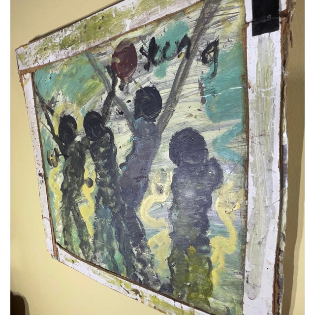 Contemporary Dynamic Basketball Scene by Pervis Young - Raw Expression of Urban Life For Sale - Image 3 of 12