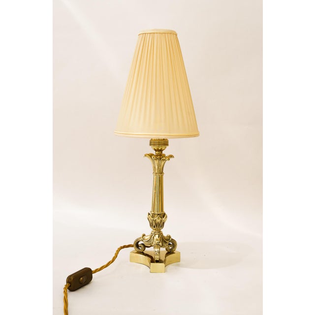 Historistic Table Lamp with Fabric Shade, Vienna, 1890s For Sale - Image 15 of 15