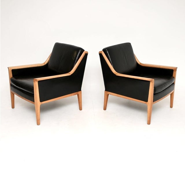 Vintage Swedish Leather Armchairs, 1960s, Set of 2 For Sale - Image 12 of 12