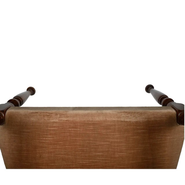 Italian Velvet Armchair, 1960s For Sale - Image 9 of 11