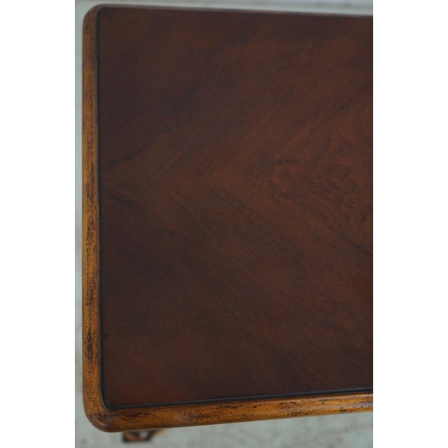 Brown Maitland Smith French Louis XVI Style Mahogany & Gold Console Table For Sale - Image 8 of 15