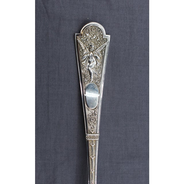 Late 19th Century Late 19th Century American "Cupid" Pattern Sterling Silver Serving Spoon For Sale - Image 5 of 8