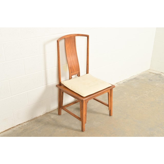 Baker Furniture Company Michael Taylor for Baker Furniture Far East Collection Carved Walnut Side Chair, 1960s For Sale - Image 4 of 12