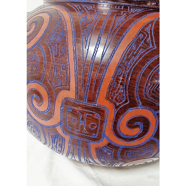 Brazilian Marajoara Ceramic Vase in the style of Raimundo Cardoso, 1980s For Sale - Image 11 of 13