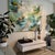 Large Abstract Landscape Painting in Pink Green and Blue "Meanwhile the World Goes On" 60x48” For Sale - Image 9 of 9