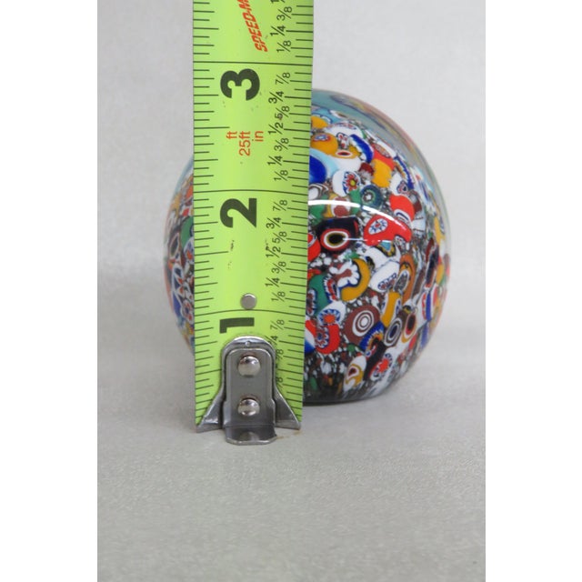 Glass Gentile Millefiori Starr City W Va Stamped Art Glass Paper Weight 4431b For Sale - Image 7 of 9