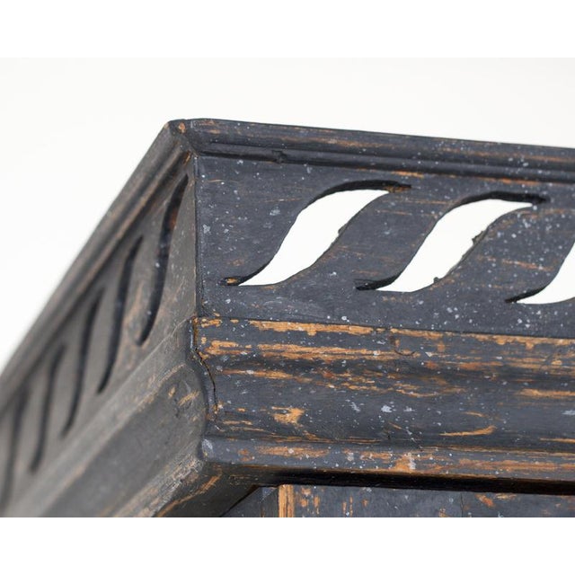 Black Bureau with Multiple Drawers, 1800s For Sale - Image 5 of 10