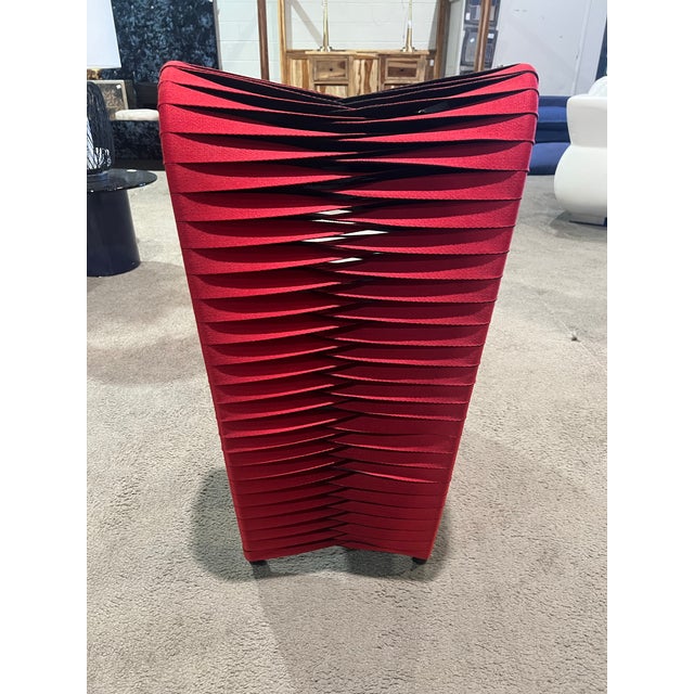 Contemporary Phillips Collection Red and Black Seat Belt Chair, Attributed For Sale - Image 3 of 4