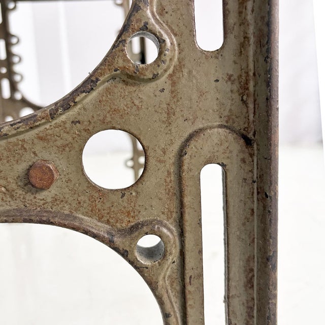 Vintage Italian Industrial Wooden and Cast Iron Console, 1800s For Sale - Image 9 of 18