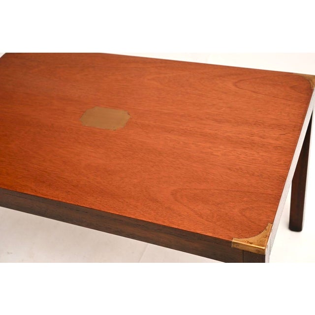1930s Vintage Military Campaign Style Coffee Table, 1930 For Sale - Image 5 of 6