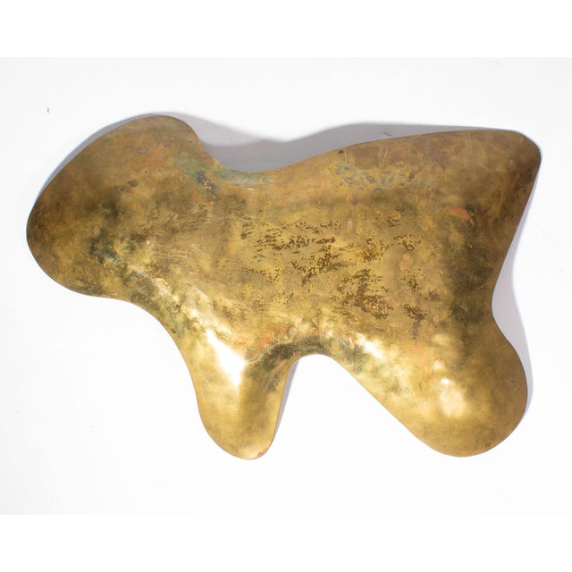 Bronze Biomorphic Brass Tray by Ed Wiener For Sale - Image 8 of 9
