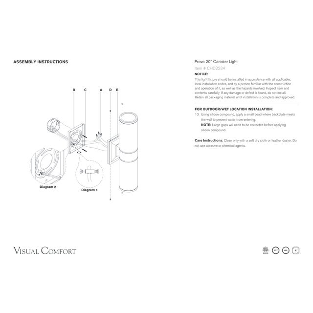 Chapman & Myers for Visual Comfort Signature Provo 20" Canister Light in Antique-Burnished Brass For Sale - Image 9 of 9