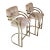 A Set of Vintage Mid Century Cantilever Bar Stools in the Style of Milo Baughman, Circa 1970s For Sale