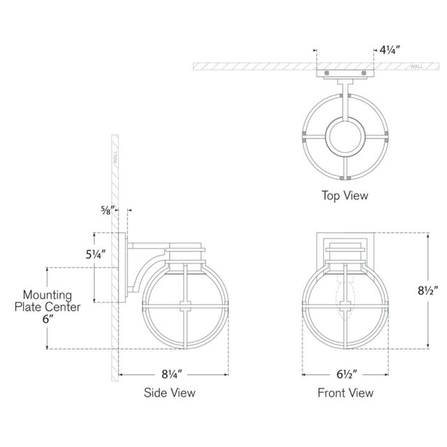Metal Chapman & Myers for Visual Comfort Signature Gracie Single Sconce in Bronze with White Glass For Sale - Image 7 of 9