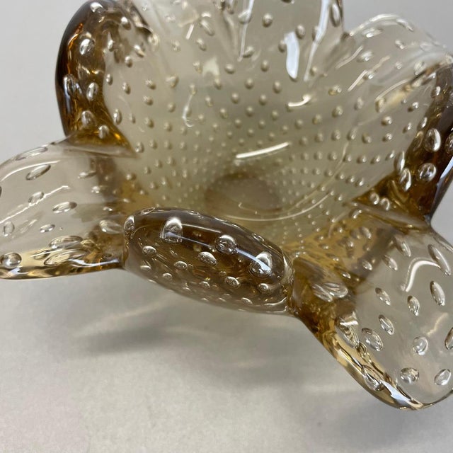 Glass Glass Bowl Element Shell Ashtray from Barovier and Toso, Italy, 1970s For Sale - Image 7 of 17