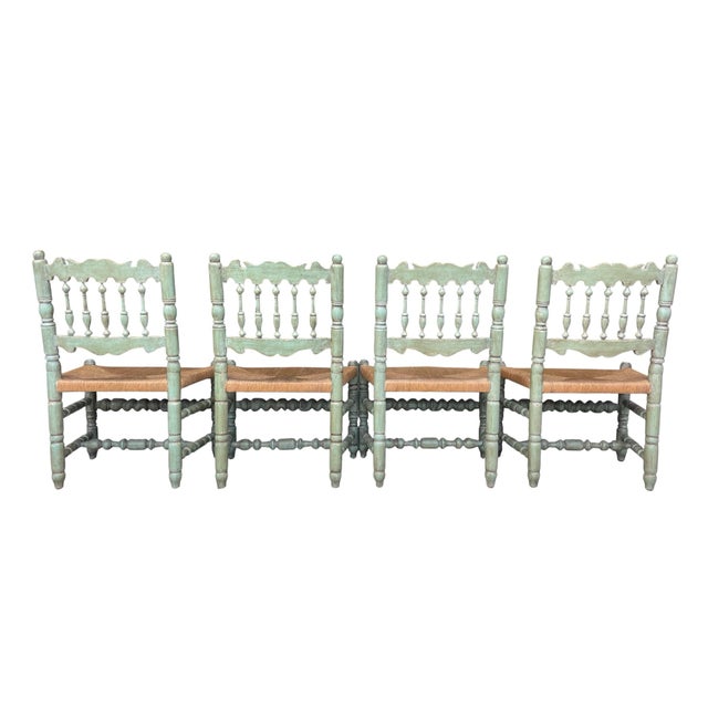 Contemporary Charles Pollock for William Switzer English Spindle Back Dining Chairs | Set of 4 For Sale - Image 3 of 10
