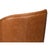 Wood Barrel-Back Swivel Lounge Chair, Chestnut Brown Leather For Sale - Image 7 of 12