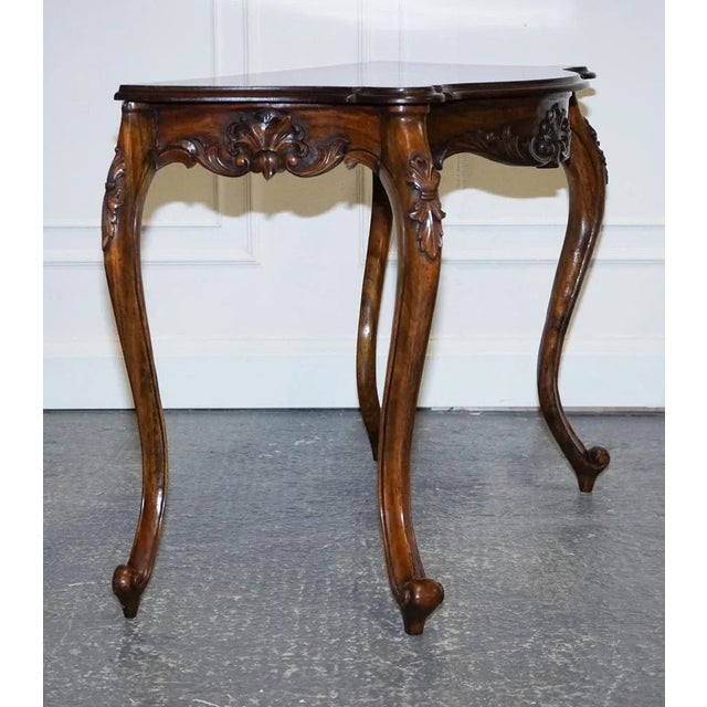 French Carved Hallway Console Table with Cabriole Legs, Late 19th Century For Sale - Image 11 of 18